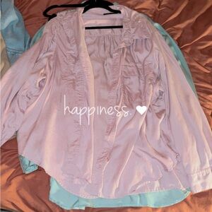 Lane Bryant Light Pink Button Down Shirt